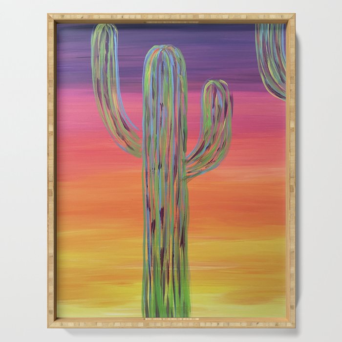 Cactus of Color Serving Tray