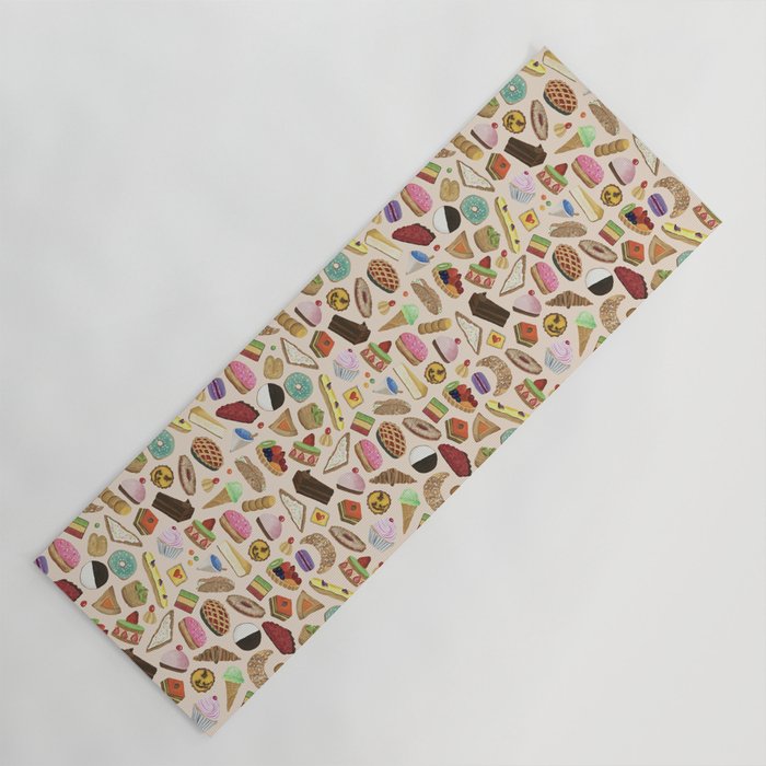 Desserts Of Nyc Cream Yoga Mat By Dasbrooklyn Society6