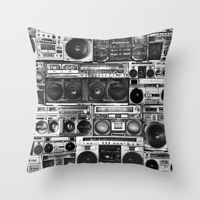 house of boombox Throw Pillow