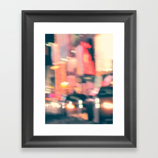 NY Lights Framed Art Print