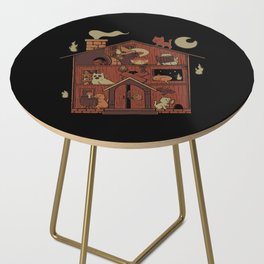 Haunted House Cat Ghost Blackmagic by Tobe Fonseca Side Table