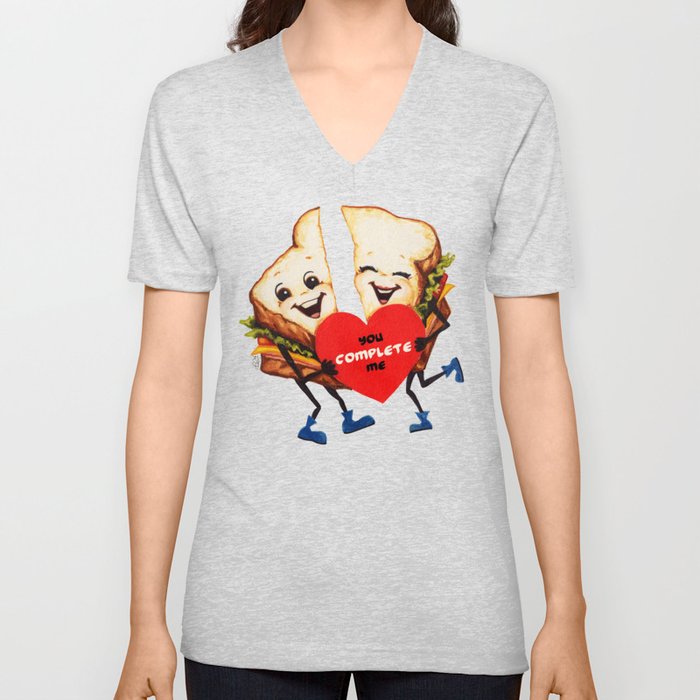 Valentine- Sandwich V Neck T Shirt