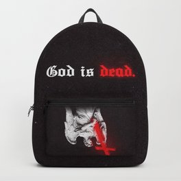 God is dead. Backpack | Death, Occult, Digital, Statue, Is, Graphicdesign, 80S, Mistaken, 90S, Dead 