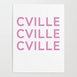 Cville in Pink Poster