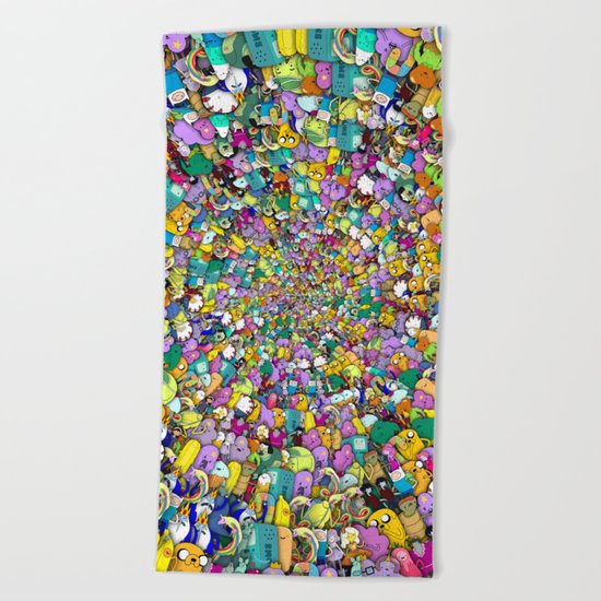 Adventure time swirl Beach Towel