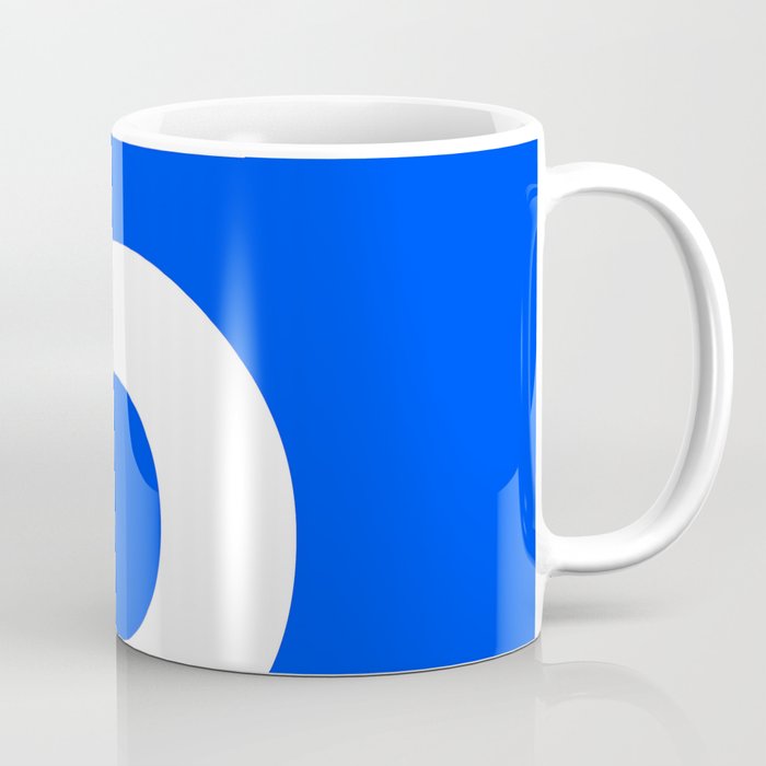 Number 5 (White & Blue) Coffee Mug