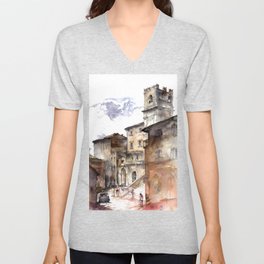 Cortona, Italy V Neck T Shirt