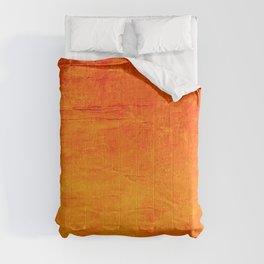 Orange Sunset Textured Acrylic Painting Comforter