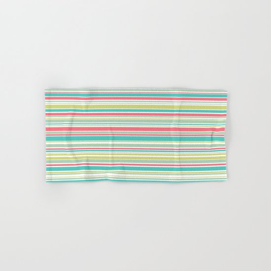 Candy Stripe Pastels Hand & Bath Towel
