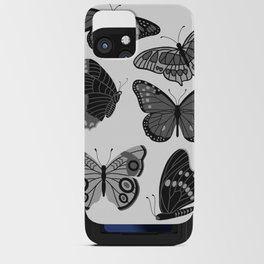 Texas Butterflies – Black and White iPhone Card Case