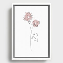 Blush Bloom Framed Canvas