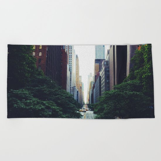 New York City Street Skyscapers Travel Wanderlust #tapestry Beach Towel