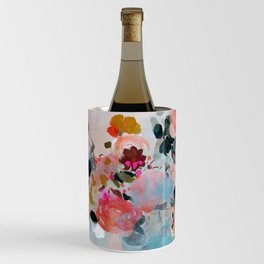 floral bloom abstract painting Wine Chiller