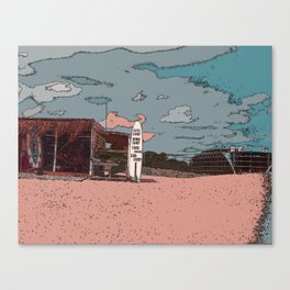 BEACH AND A SURF Canvas Print