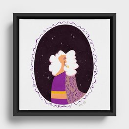 Celestial Woman - Purple Palette Framed Canvas