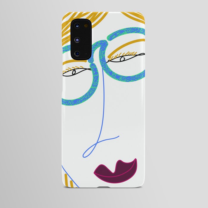 The lady with glasses Android Case
