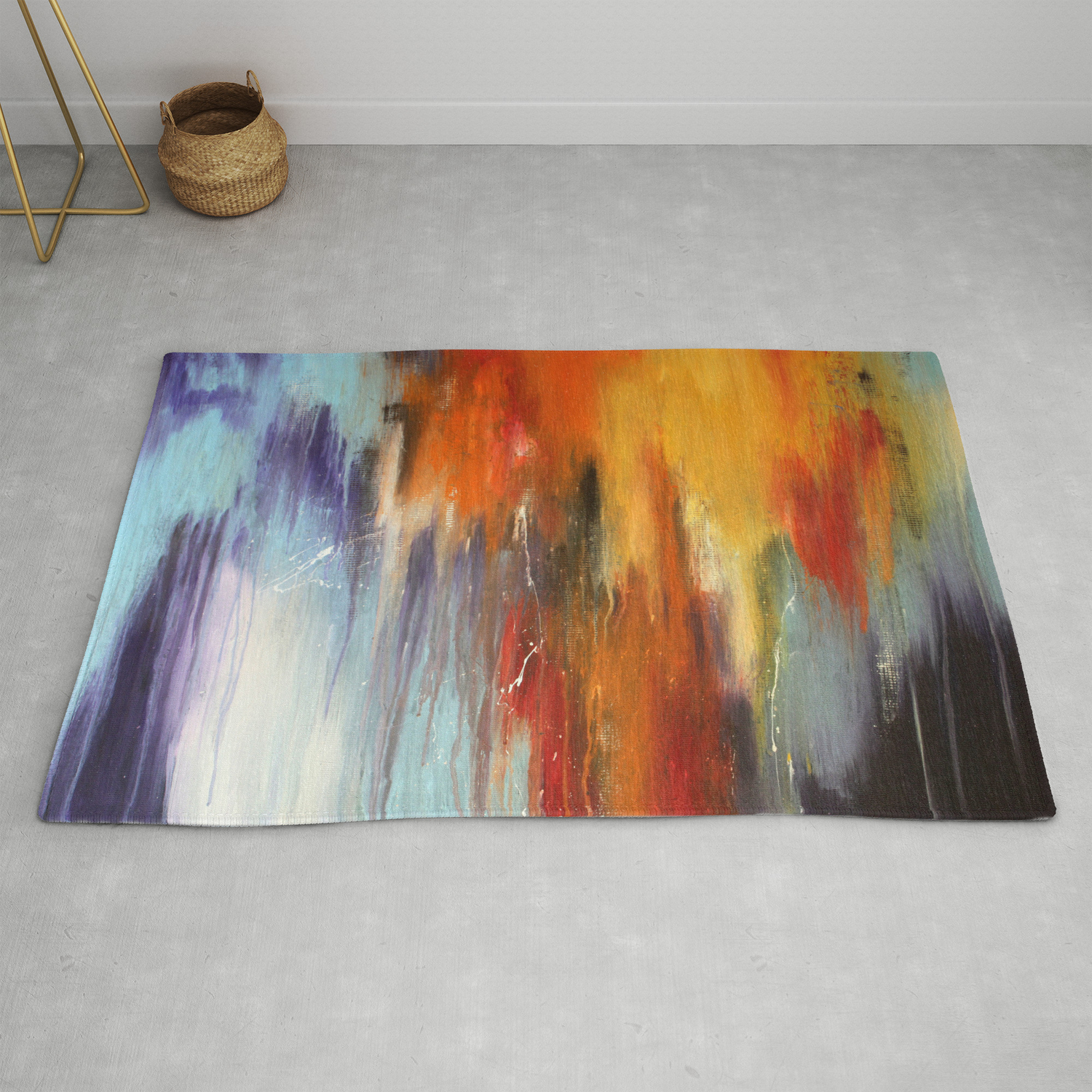 Abstract Sunset Over The Water Rug By Lizmoran Society6