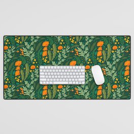 Natural pattern with herbs and flowers of the fields.  Desk Mat