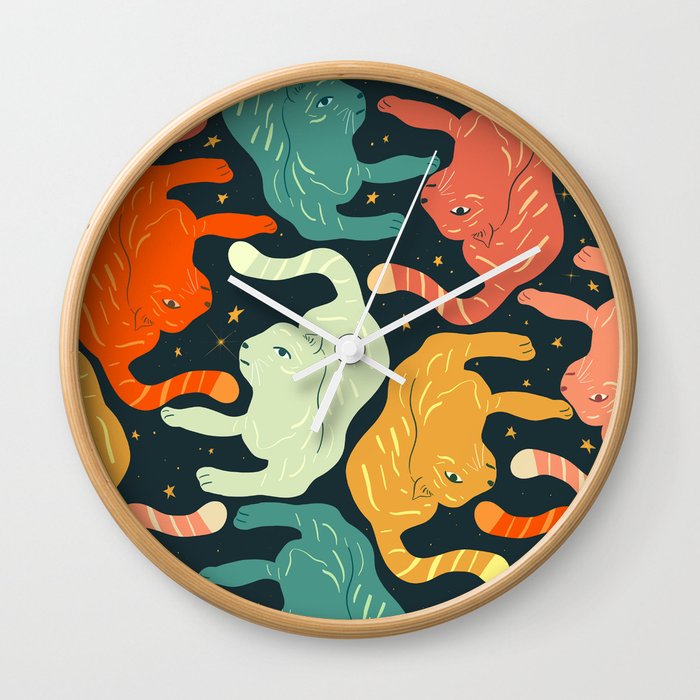 Tigers in the sky Wall Clock