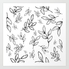Leaves Pattern Art Print