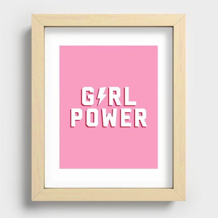 Girl Power Recessed Framed Print