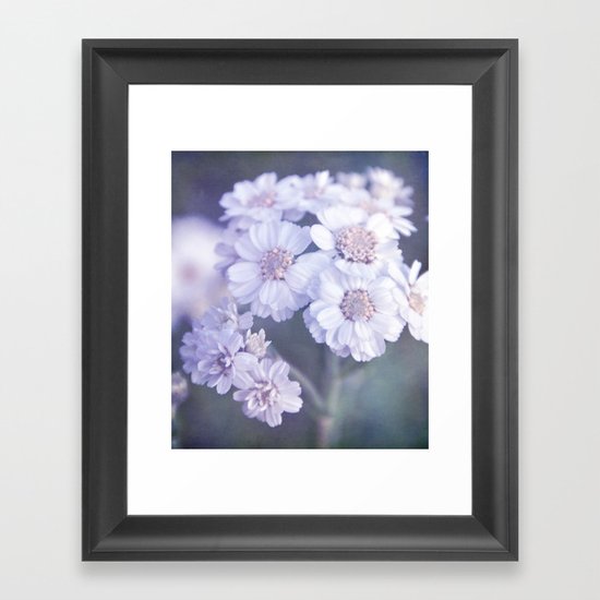 white blossoms Framed Art Print
