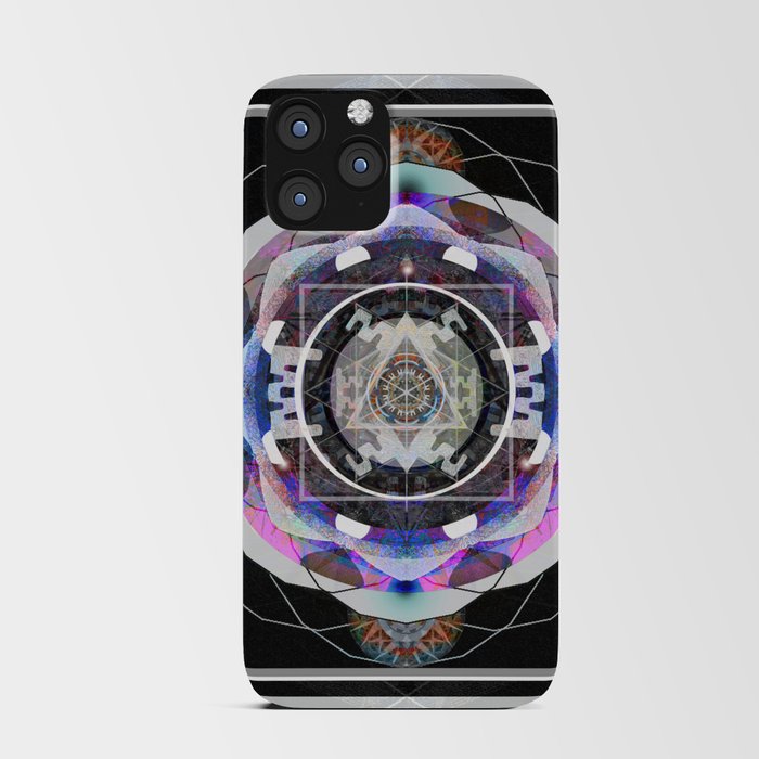 Luck and Divine Decisions Meditation Mandala Sacred Geometry Tapestry Art iPhone Card Case