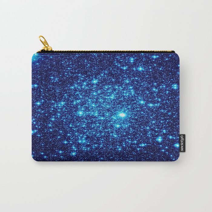 Vivid Blue gALaxY Stars Carry-All Pouch