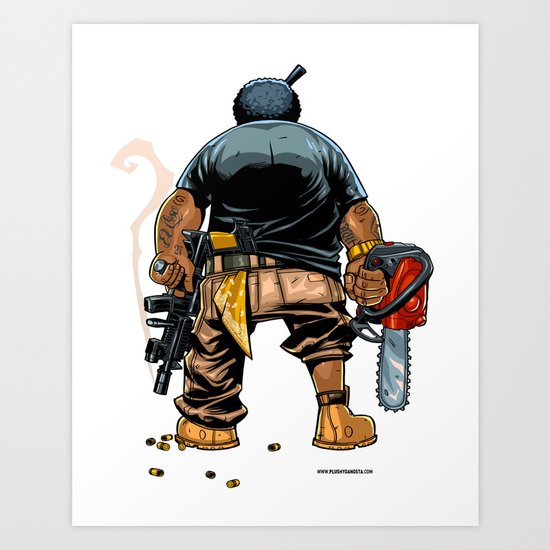 Bo: Plushy Gangsta Art Print