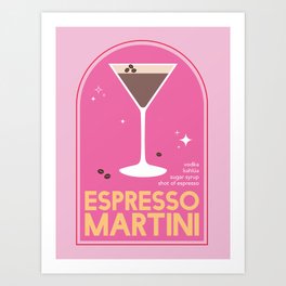 Espresso Martini Cocktail Art Print