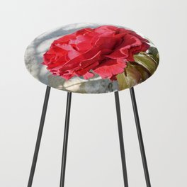 Beautiful and Romantic Red Rose on the beach Counter Stool