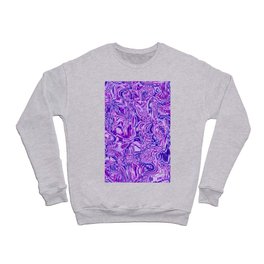 Funky purple liquid shapes Crewneck Sweatshirt