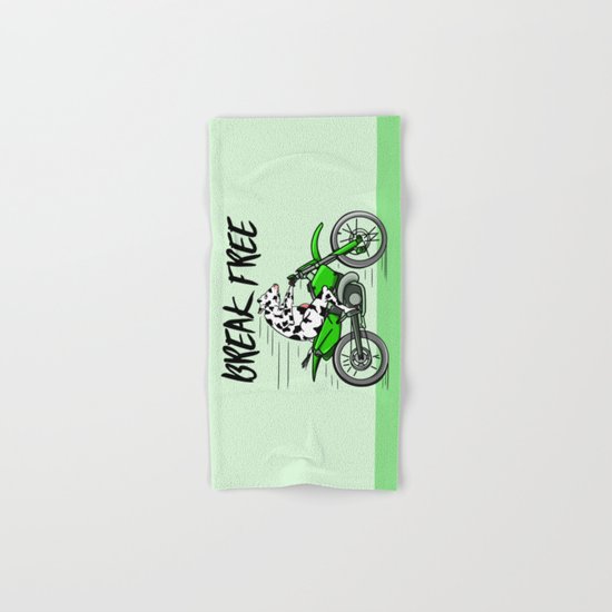 Cow riding a motorbike Hand & Bath Towel