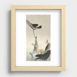 Dragonfly and Lotus, 1920 by Ohara Koson Recessed Framed Print