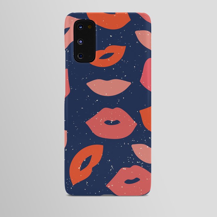 Vector background with Lips seamless pattern for wedding and Valentine's Android Case