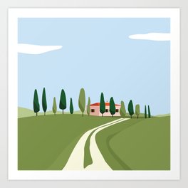Tuscany landscape, Italy Art Print