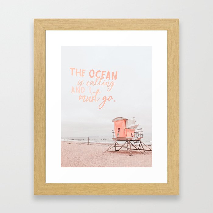 Ocean Is Calling Framed Art Print