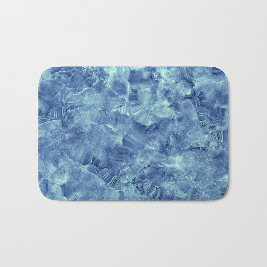 Blue onyx marble Bath Mat