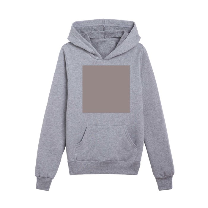 Solid color oyster mushroom Kids Pullover Hoodie