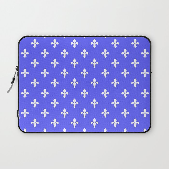 Fleur-de-Lis (White & Azure Pattern) Laptop Sleeve