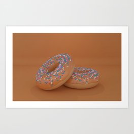 Orange Doughnut Art Print