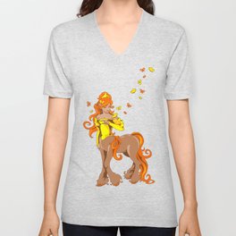 Female Centaur V Neck T Shirt
