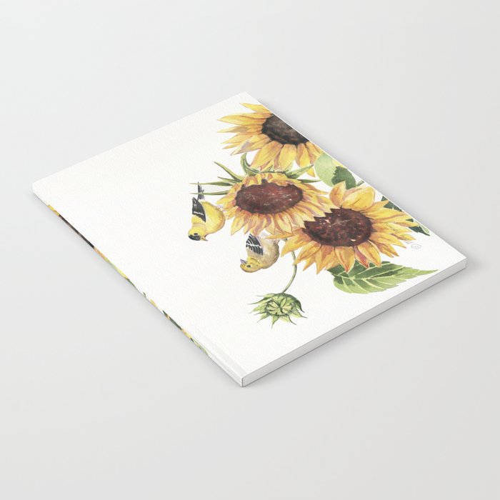 Sunflowers and Goldfinch  Notebook