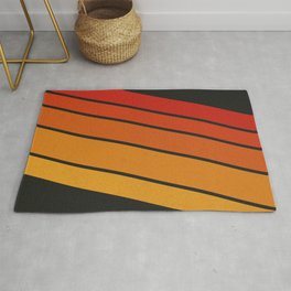 Retro 70s Stripes Area & Throw Rug