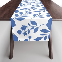 Blue and White Floral Table Runner