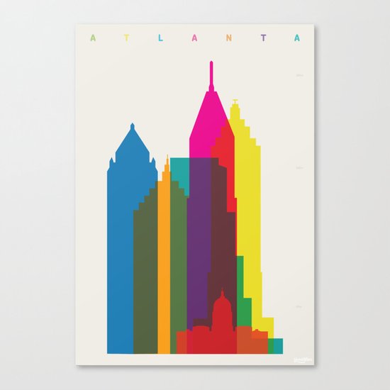 Shapes of Atlanta. Accurate to scale Canvas Print