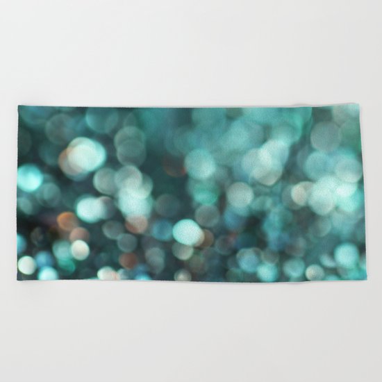 MERMAID GLITTER EMERALD Beach Towel