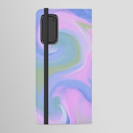 Cotton Candy Retro Swirl - blue purple green Android Wallet Case