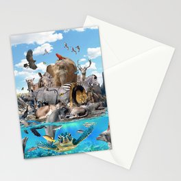 Ocean African Animal Animals Group Scene Stationery Card