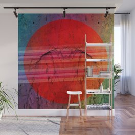 Red Planet Abstract Graphic Design Wall Mural